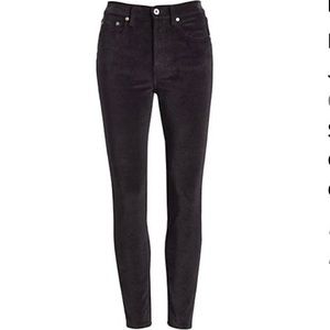 Rag & Bone High-Rise Velvet Skinny Jeans Size 28